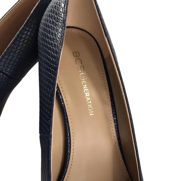NW/OT Navy Lizard 4.5” Heel BCBGeneration Penni Lofty‎ Platform, Stiletto - Picture 4 of 10